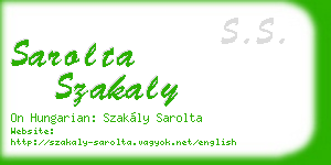 sarolta szakaly business card