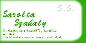 sarolta szakaly business card